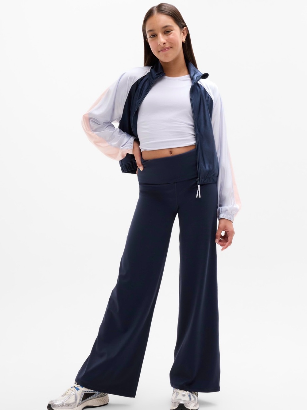 Athleta Girl High Waist Chit Chat Flare Pant Flare Pants in Blue Size Medium